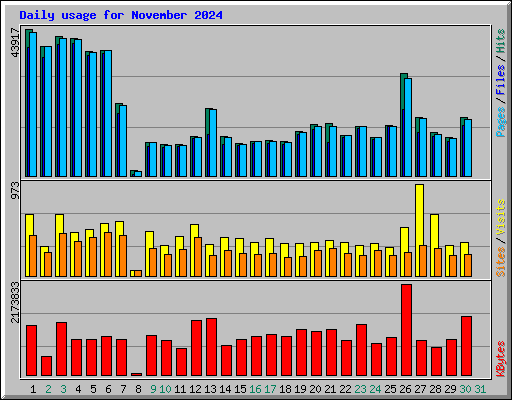 Daily usage for November 2024