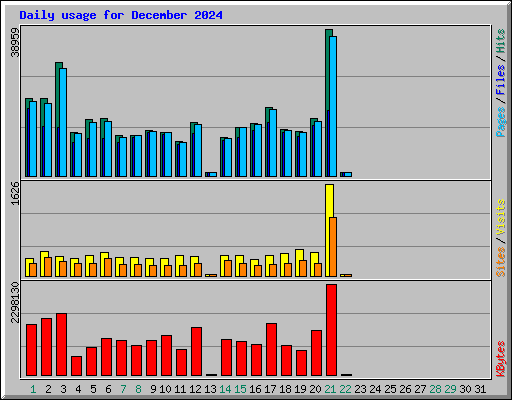 Daily usage for December 2024