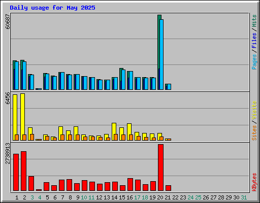 Daily usage for May 2025