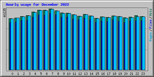 Hourly usage for December 2022