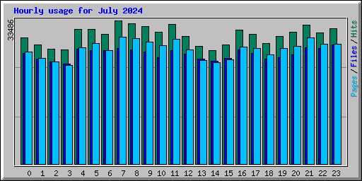 Hourly usage for July 2024